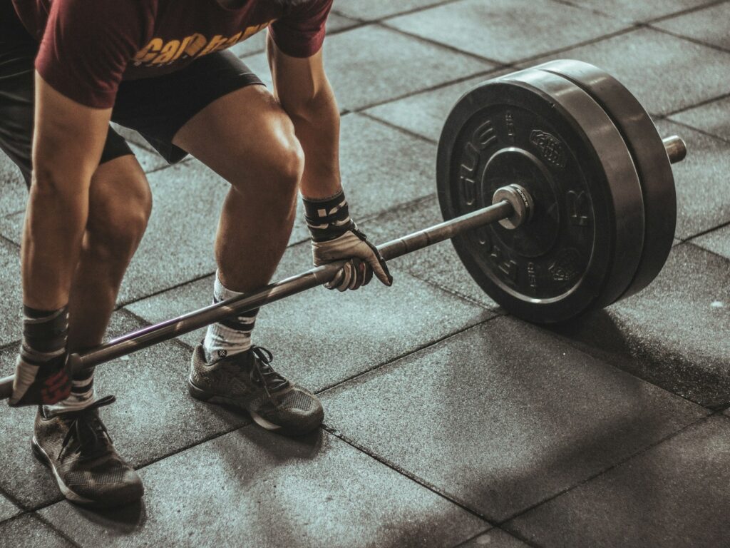 Person doing a strength workout, representing the P90X program