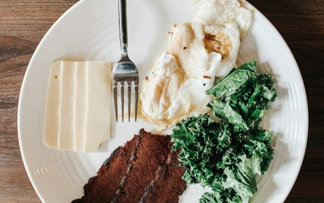 A whole-foods paleo diet meal with meat and vegetables